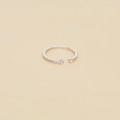 Bague Fine UNIQUE - Cristal / Argenté