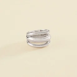 Bague Large TRIJONC - Argenté