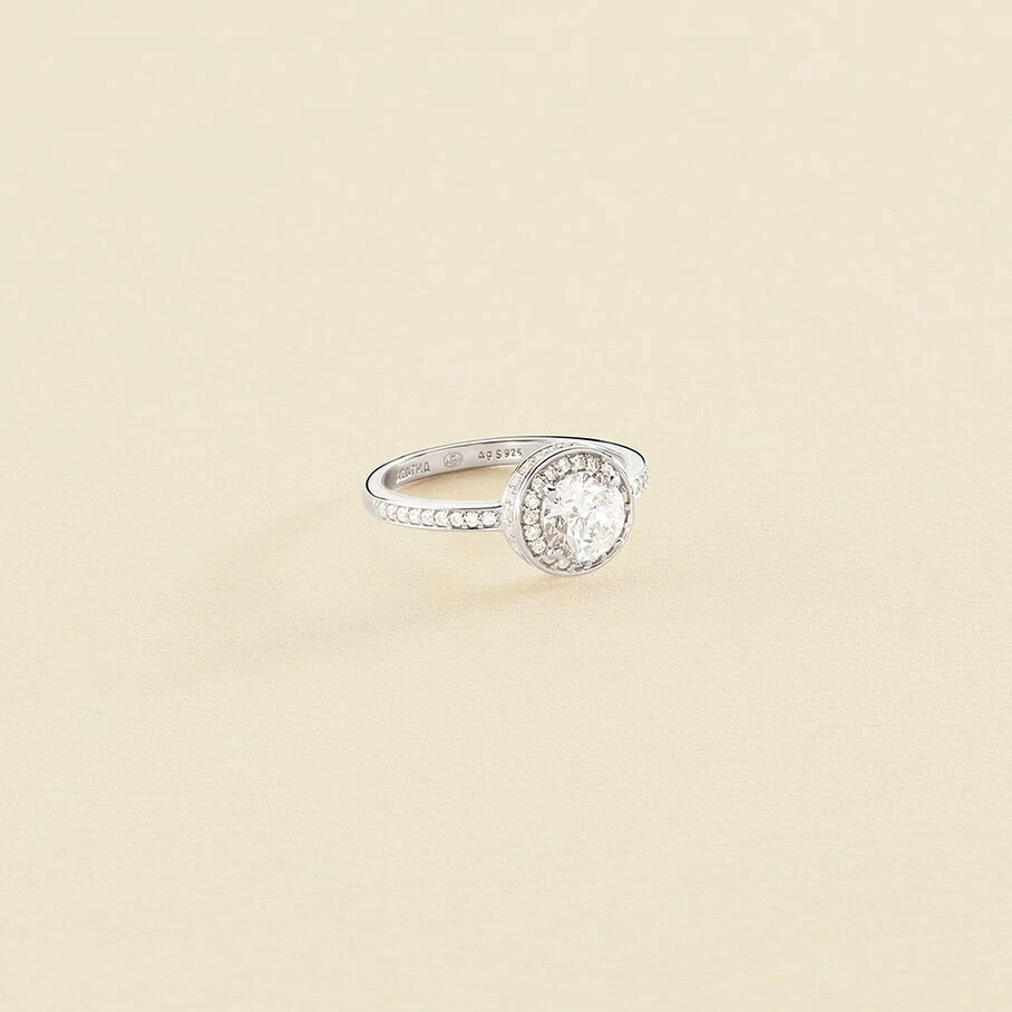 Bague Fine IMPERIAL - Cristal / Argenté 1 Bague Fine IMPERIAL - Cristal / Argenté