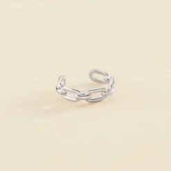 Bague Ajustable CHAIN - Argenté