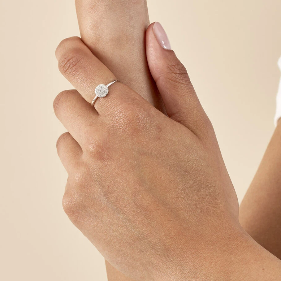 Bague Fine CRISTAL - Cristal / Argenté 2 Bague Fine CRISTAL - Cristal / Argenté – Image 2