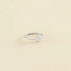 Bague Fine GLORIA - Cristal / Argenté