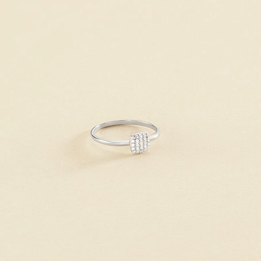 Bague Fine GLORIA - Cristal / Argenté 1 Bague Fine GLORIA - Cristal / Argenté