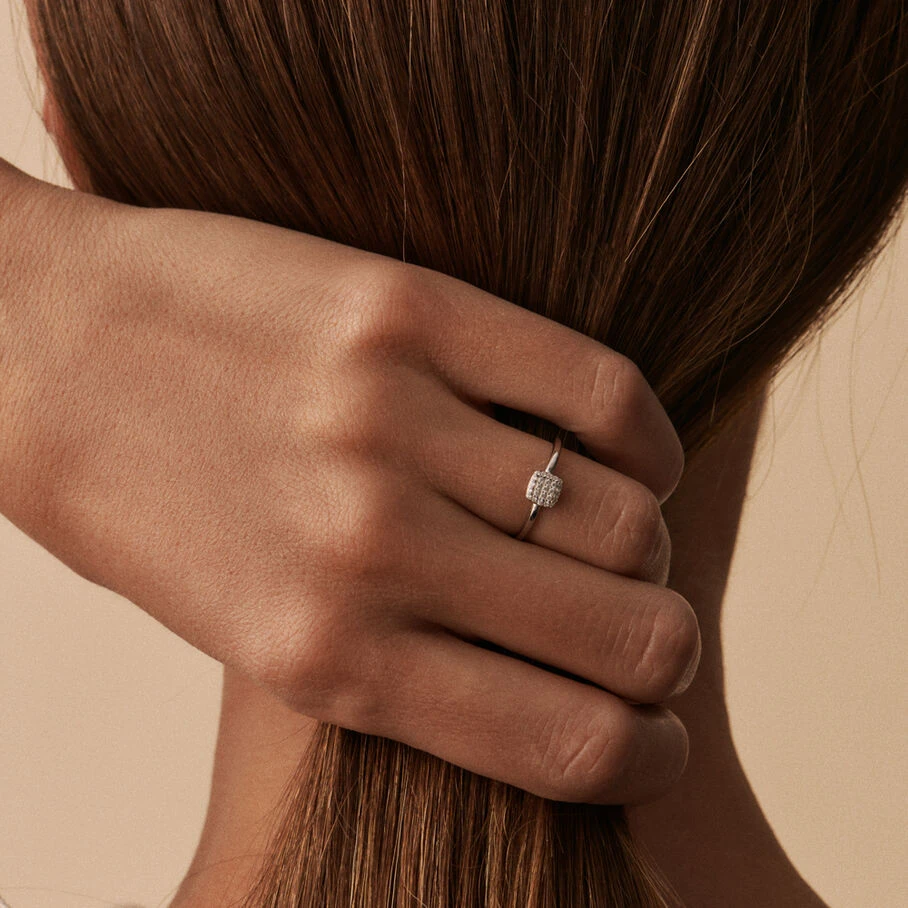 Bague Fine GLORIA - Cristal / Argenté 2 Bague Fine GLORIA - Cristal / Argenté – Image 2