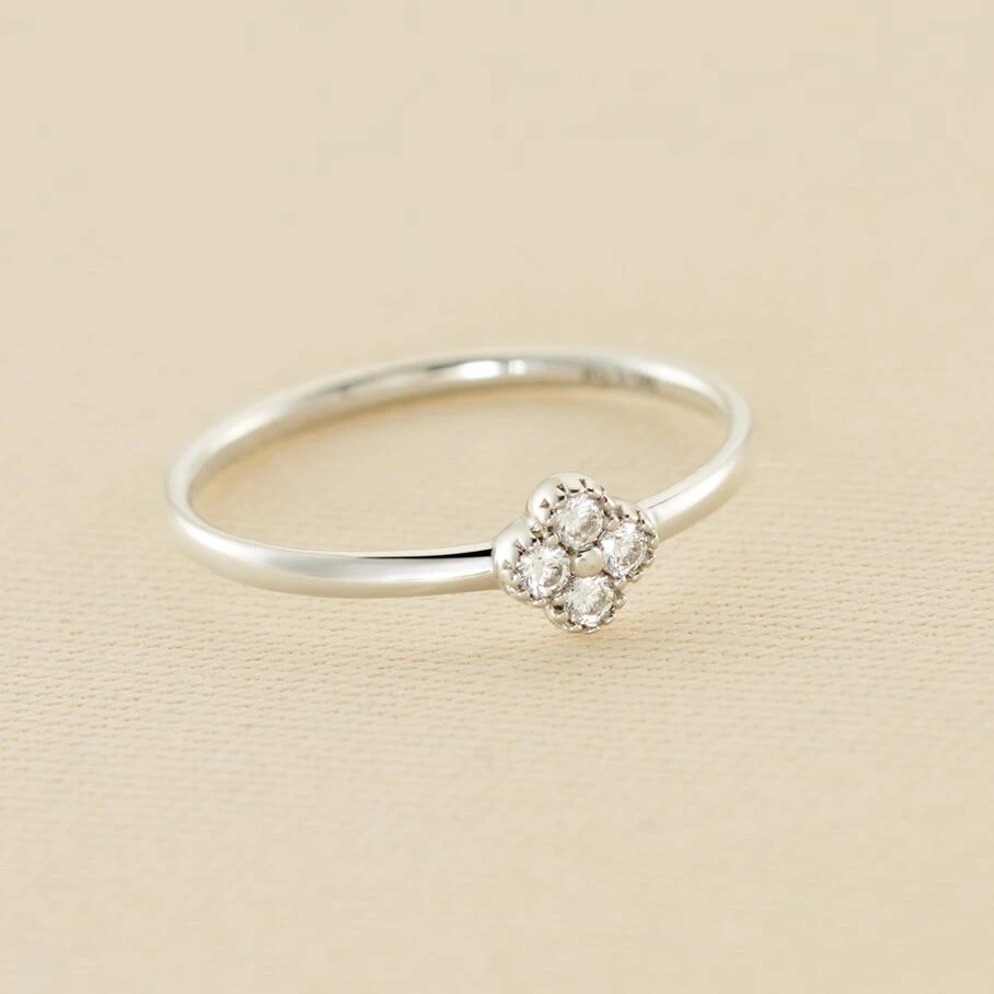 Bague Fine BELOVED - Cristal / Argenté 1 Bague Fine BELOVED - Cristal / Argenté