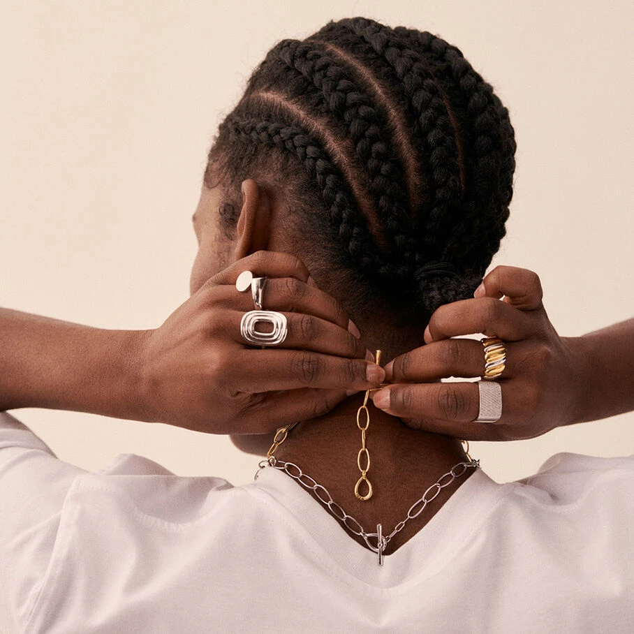 Bague Large SOUL - Argenté 3 Bague Large SOUL - Argenté – Image 3