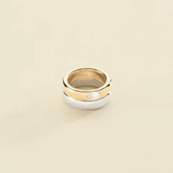 Bague Large DUA - Argenté / Doré