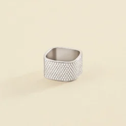 Bague Large SISSI - Cristal / Argenté