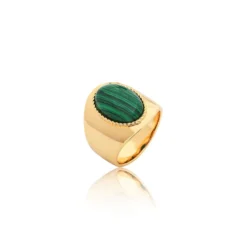 Bague Large ALOHA - Malachite