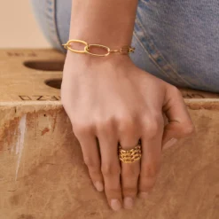 Bague Large MINUIT - Doré -Boutique De Bijoux De Mode 02280033 157 52 M2