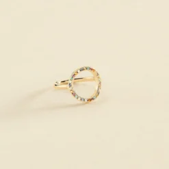 Bague Fine RAINBOW - Multicolore / Doré