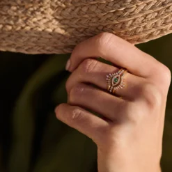 Bague Fine LUCKY EYE - Cristal / Doré -Boutique De Bijoux De Mode 02290028 137 52 M2