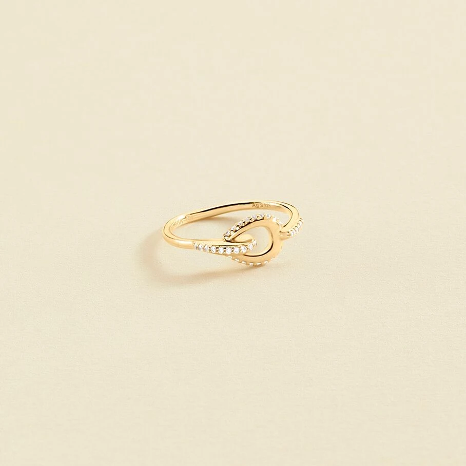 Bague Fine GEMINI - Cristal / Doré 1 Bague Fine GEMINI - Cristal / Doré