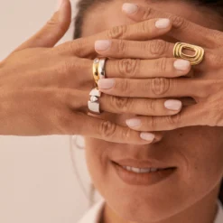 Bague Large SOUL - Doré -Boutique De Bijoux De Mode 02290036 157 52 M2