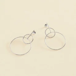 Boucles D'oreilles Pendantes CASSINI - Argenté