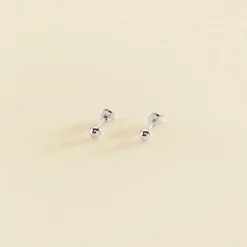 Boucles D'oreilles Puces BOUL - Argenté
