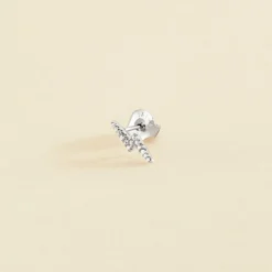 Piercing Puce ECLAIR - Cristal / Argenté