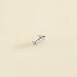 Piercing Puce FLOR6 - Cristal / Argenté