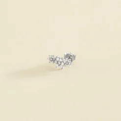 Piercing Puce TRIOFLOR - Cristal / Argenté