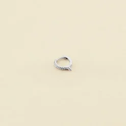 Piercing Créole PICBRIL - Cristal / Argenté