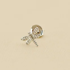 Piercing Puce LIBELULA - Cristal / Argenté