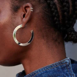 Créoles LINES - Argenté -Boutique De Bijoux De Mode 02320817 050 TU M2