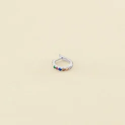 Piercing Créole COLORFUL - Multicolore / Argenté