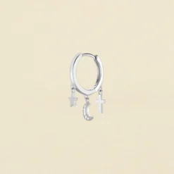Piercing Créole CRIOCHAR - Cristal / Argenté