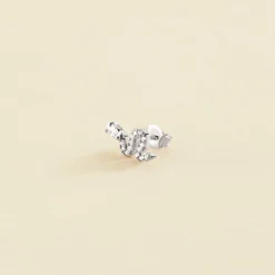 Piercing Puce SNAKY - Cristal / Argenté