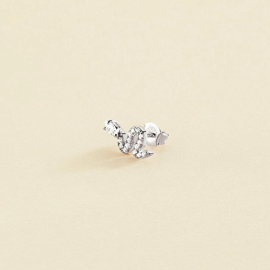 Piercing Puce SNAKY - Cristal / Argenté 1 Piercing Puce SNAKY - Cristal / Argenté