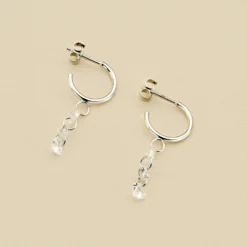 Créoles PETILLE - Cristal / Argenté