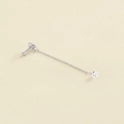 Piercing Puce PERCEE - Cristal / Argenté