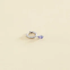 Piercing Créole MAMBA - Lavande / Argenté