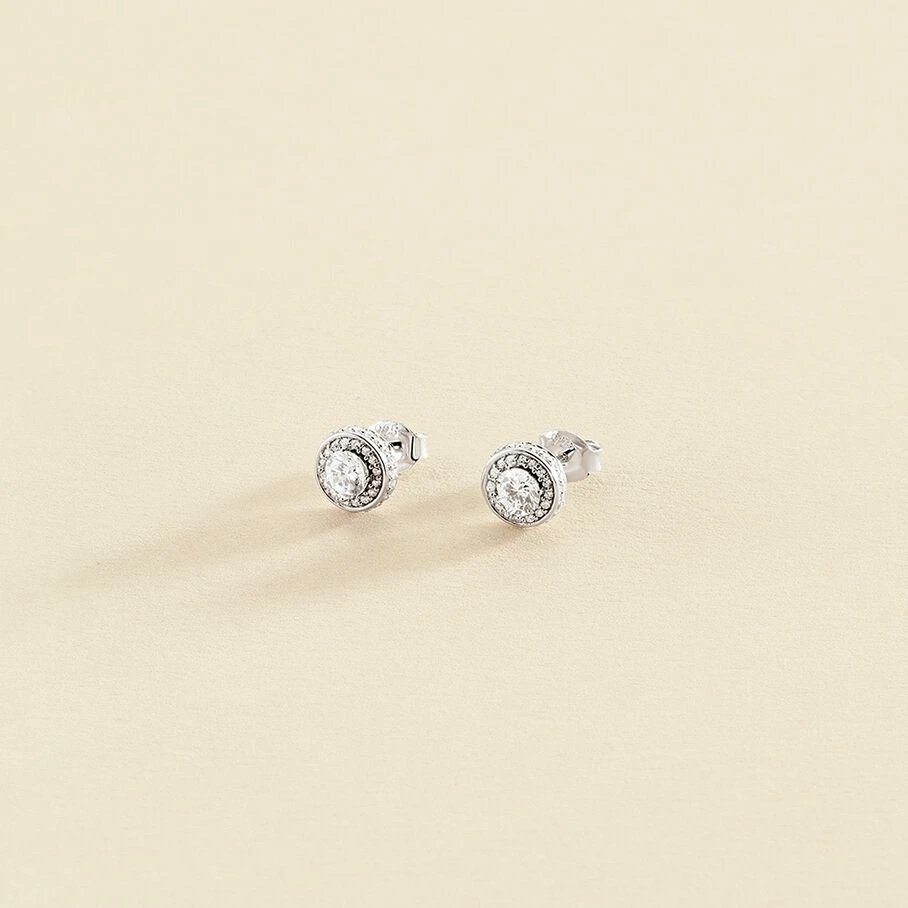 Boucles D'oreilles Puces IMPERIAL - Cristal / Argenté 1 Boucles D'oreilles Puces IMPERIAL - Cristal / Argenté