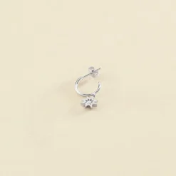 Piercing Créole BIG STAR - Cristal / Argenté