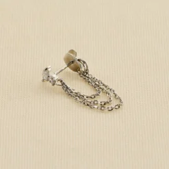 Piercing Créole AMAS - Cristal / Argenté