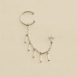 Piercing Ear Cuff MIX & MATCH - Cristal / Argenté