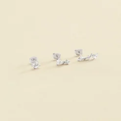 Piercing Puce AMAS - Cristal / Argenté