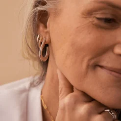 Créoles GEMINI - Cristal / Argenté -Boutique De Bijoux De Mode 02321276 136 TU M2