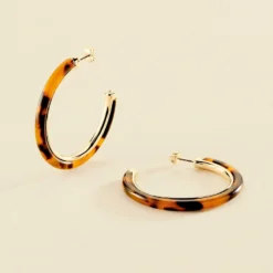 Créoles BOUCLE - Ecaille / Doré