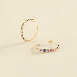 Créoles ARCO - Multicolore / Doré