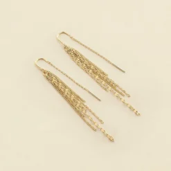 Boucles D'oreilles Pendantes NEBET - Doré