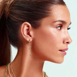 Boucles D'oreilles Pendantes NEITH - Vert / Doré -Boutique De Bijoux De Mode 02380430 658 TU M2