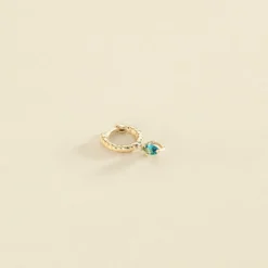 Piercing Créole MAMBA - Turquoise / Doré