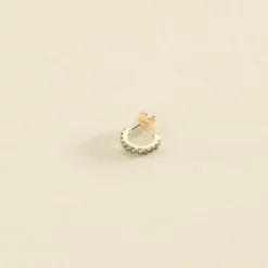 Piercing Créole PAVA - Turquoise / Doré