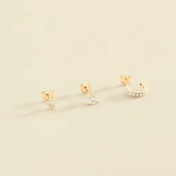 Piercing Puce PARADIS - Cristal / Doré