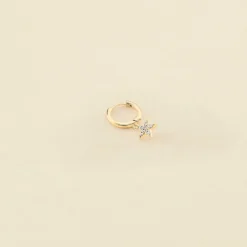Piercing Créole ESTRE - Cristal / Doré