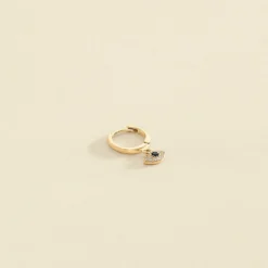 Piercing Créole NAZAR - Cristal / Doré