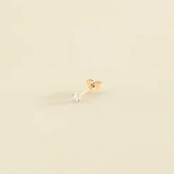 Piercing Puce MINI - Cristal / Doré