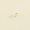 Piercing Puce FLECHITA - Cristal / Doré